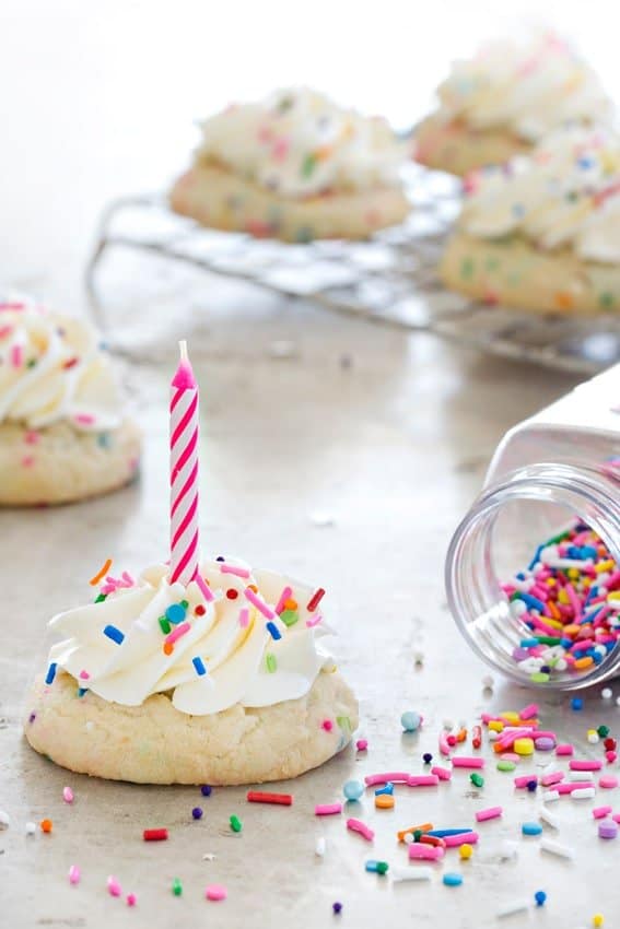 Birthday Cake Cookies can put you in the mood to celebrate. Even if it isn't your birthday!