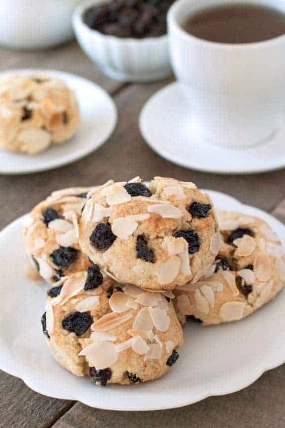 Gluten-Free Blueberry Scones are perfect for breakfast or a midday snack with a cup of coffee.  A must-make! 