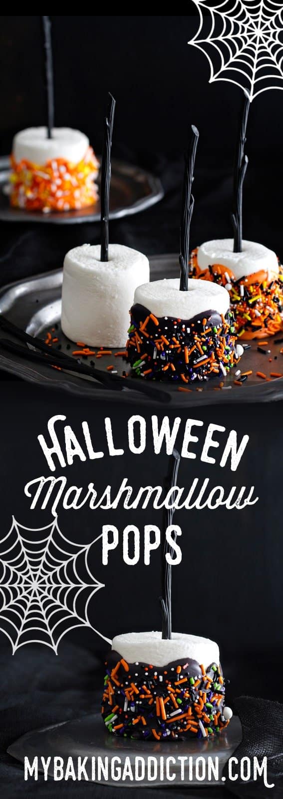 Halloween Marshmallow Pops are the handheld treat you want at your Halloween party. They're simple and adorable! 