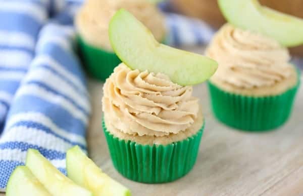 Apple Peanut Butter Cupcakes combine two favorites in one wonderful dessert. So delicious.