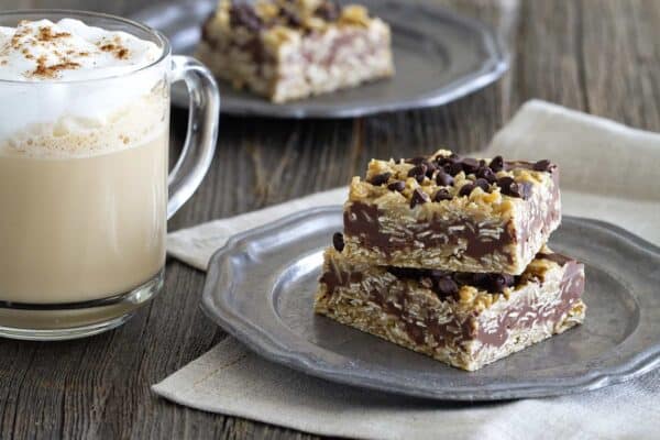 No Bake Chocolate Peanut Butter Oatmeal Bars are full of all the things you love. All in one tasty treat.