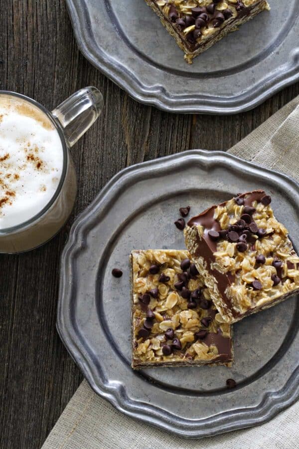 No Bake Chocolate Peanut Butter Oatmeal Bars are super easy. No baking required.