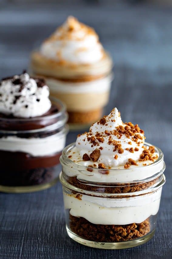 Easy Pudding Parfaits are smooth with a little crunch from the cookies. A simple yet spectacular dessert.