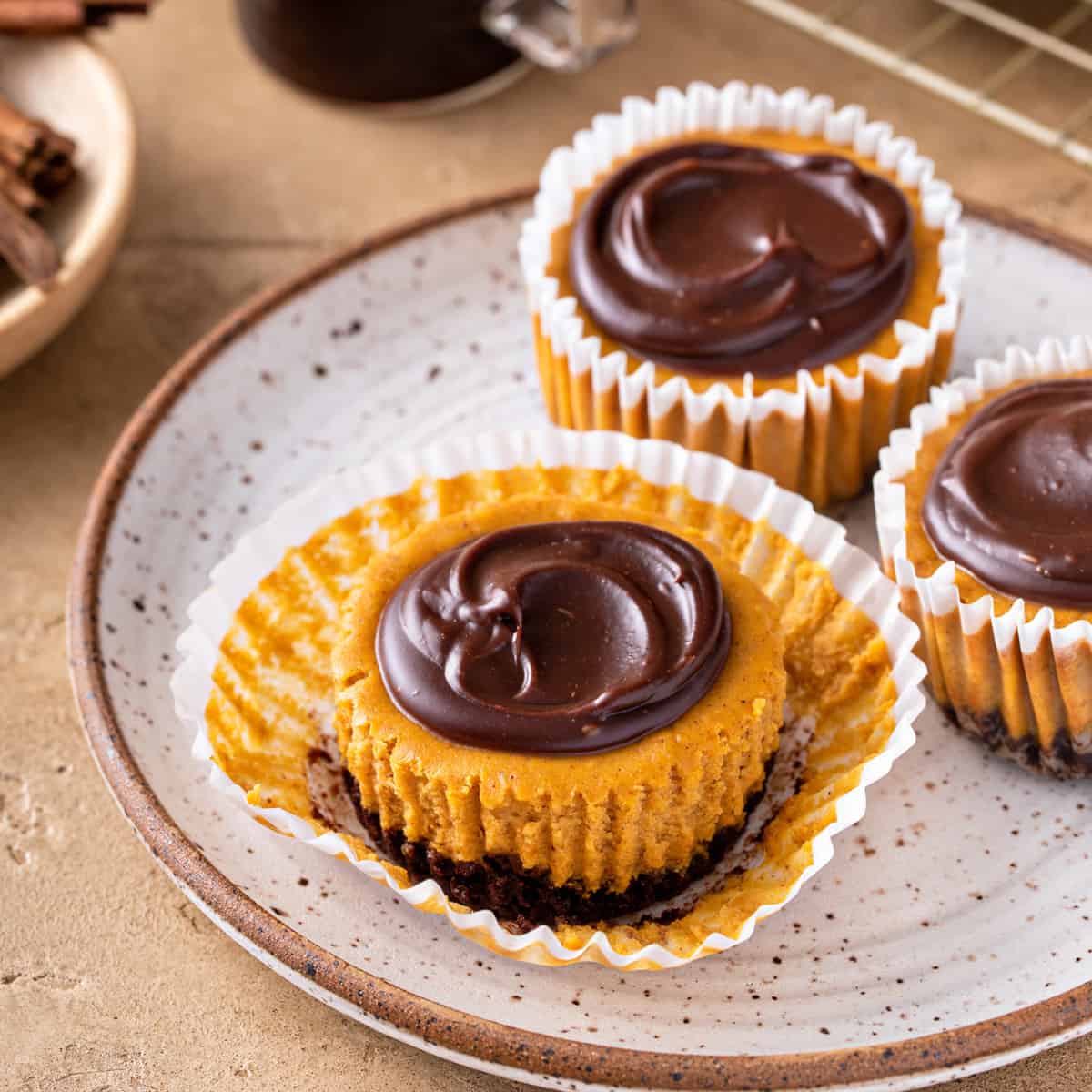 Mini Pumpkin Cheesecakes
