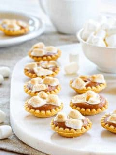 Mini Sweet Potato Pies have all the flavors of this traditional dessert in one tiny bite. So cute!