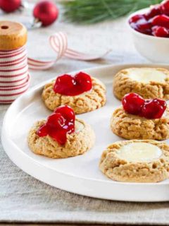 Cherry Cheesecake Cookies need to be on your table for the holidays. Let the cookie baking begin!