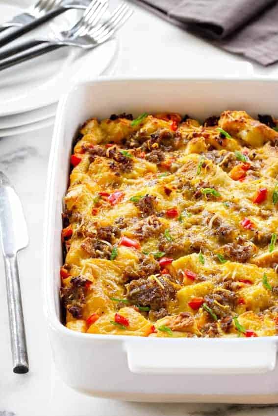 Make Ahead Breakfast Casserole My Baking Addiction Make Ahead Breakfast Casserole My Baking Addiction
