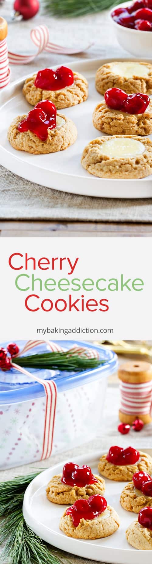 Cherry Cheesecake Cookies have all the flavors of traditional cheesecake - in cookie form. They're sure to become a new favorite!