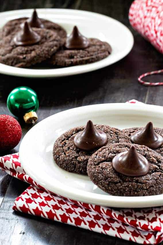 Chocolate Mint Kiss Cookies are definitely going to become a new family favorite! So good! 