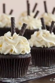 dark chocolate peppermint cupcakes
