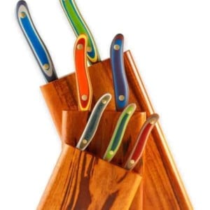 New West KnifeWorks 7-piece Tigerwood Knifeblock Set