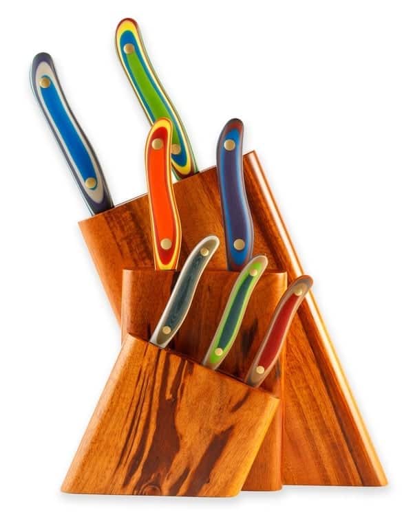 New West KnifeWorks 7-piece Tigerwood Knifeblock Set