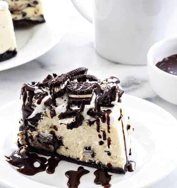 Instant Pot Oreo Cheesecake may just be the easiest cheesecake you'll ever make. It's the perfect size for a small family celebration or weeknight dinner!