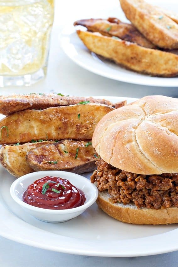 Homemade Sloppy Joes have just the right tang from the ketchup base. So good!