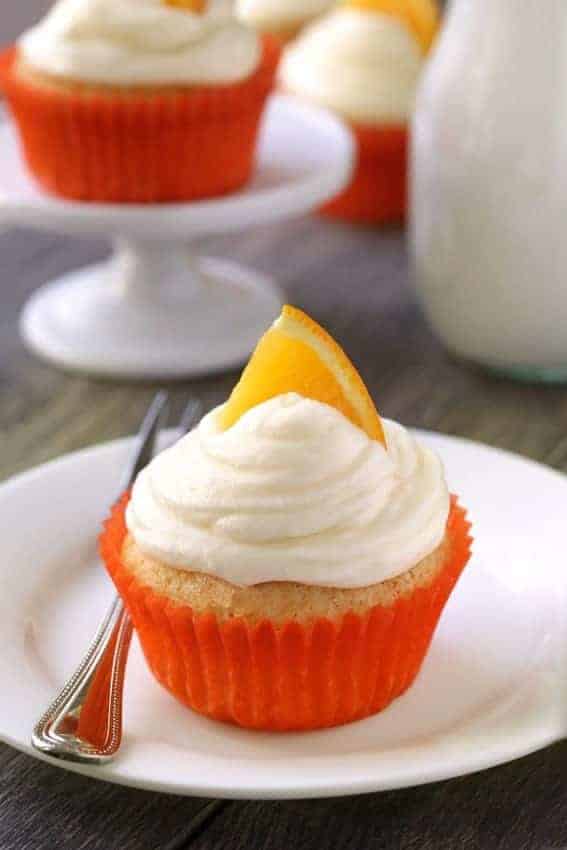 Orange Creamsicle Cupcakes are loaded with bright citrus flavor and are topped with delicious cream cheese frosting. Recipe contains a gluten-free option.