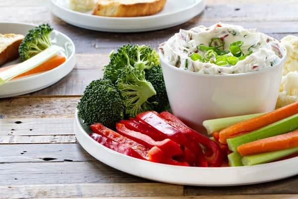 Dried Beef Dip is made with only 3 ingredients and pairs perfectly with just about anything from crackers and toasted baguette to fresh veggies. Always a crowd pleaser!