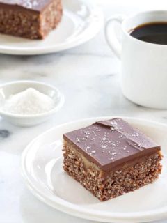 Chocolate Salted Caramel Scotcheroos are made extra special with a layer of gooey salted caramel. They're simple to whip up, and even easier to devour!