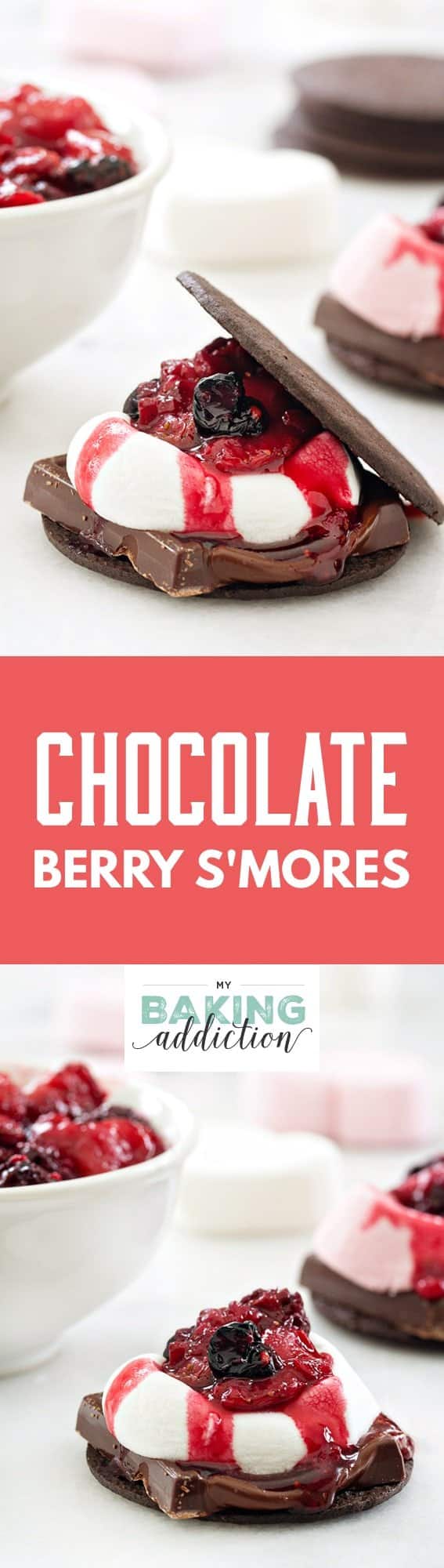 Chocolate Berry S'mores are so easy to make and they're crazy delicious. With just a few ingredients, you'll have an incredible dessert in no time! 