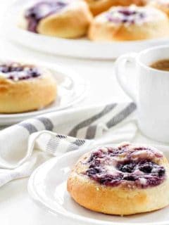 Blueberry Cream Cheese Kolaches hold a smooth and sweet blueberry cream cheese filling. One bite, and you're in love!