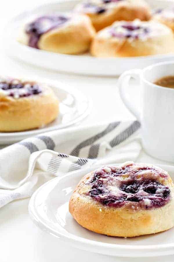 Blueberry Cream Cheese Kolaches hold a smooth and sweet blueberry cream cheese filling. One bite, and you're in love!