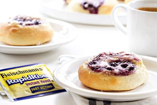 Blueberry Cream Cheese Kolaches are a sweet pastry from Central Europe. Easy enough to make in your own kitchen!