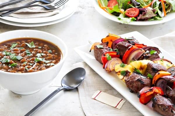 Sweet and Spicy Beef Kebabs are the perfect grilling recipe for summer. Serve them along with baked beans and a fresh salad to create a delicious and easy dinner. 