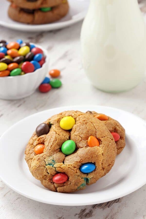 M&M Cookies are loaded with yummy M&M's. They're soft, chewy and sure to become your new favorite recipe! Recipe contains a gluten-free option.