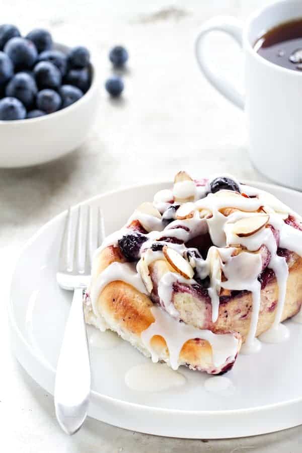 Blueberry Sweet Rolls are for the blueberry lover in your house. A great summer breakfast!