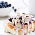 Blueberry Sweet Rolls a like a cinnamon roll but filled with blueberries. Sweet and indulgent!