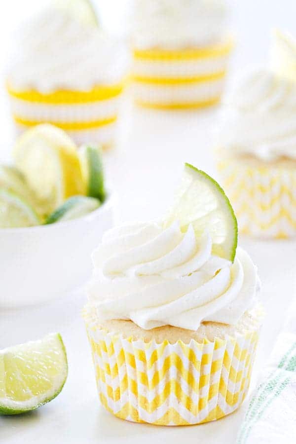 Lemon Lime Cupcakes have fresh zest throughout the cake. The lemon lime buttercream is absolutely gorgeous!