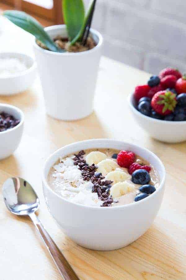 This Peanut Butter Banana Protein Smoothie Bowl is going to be your new go-to breakfast! So delish!