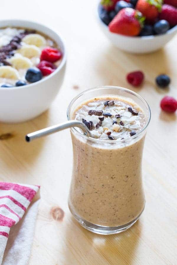 This Peanut Butter Banana Protein Smoothie Bowl is going to be your new favorite breakfast. Simple and delicious.