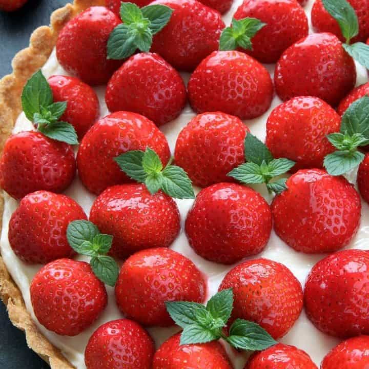 This Strawberry Cream Cheese Tart couldn't be easier or more delicious. Recipe contains a gluten-free option.
