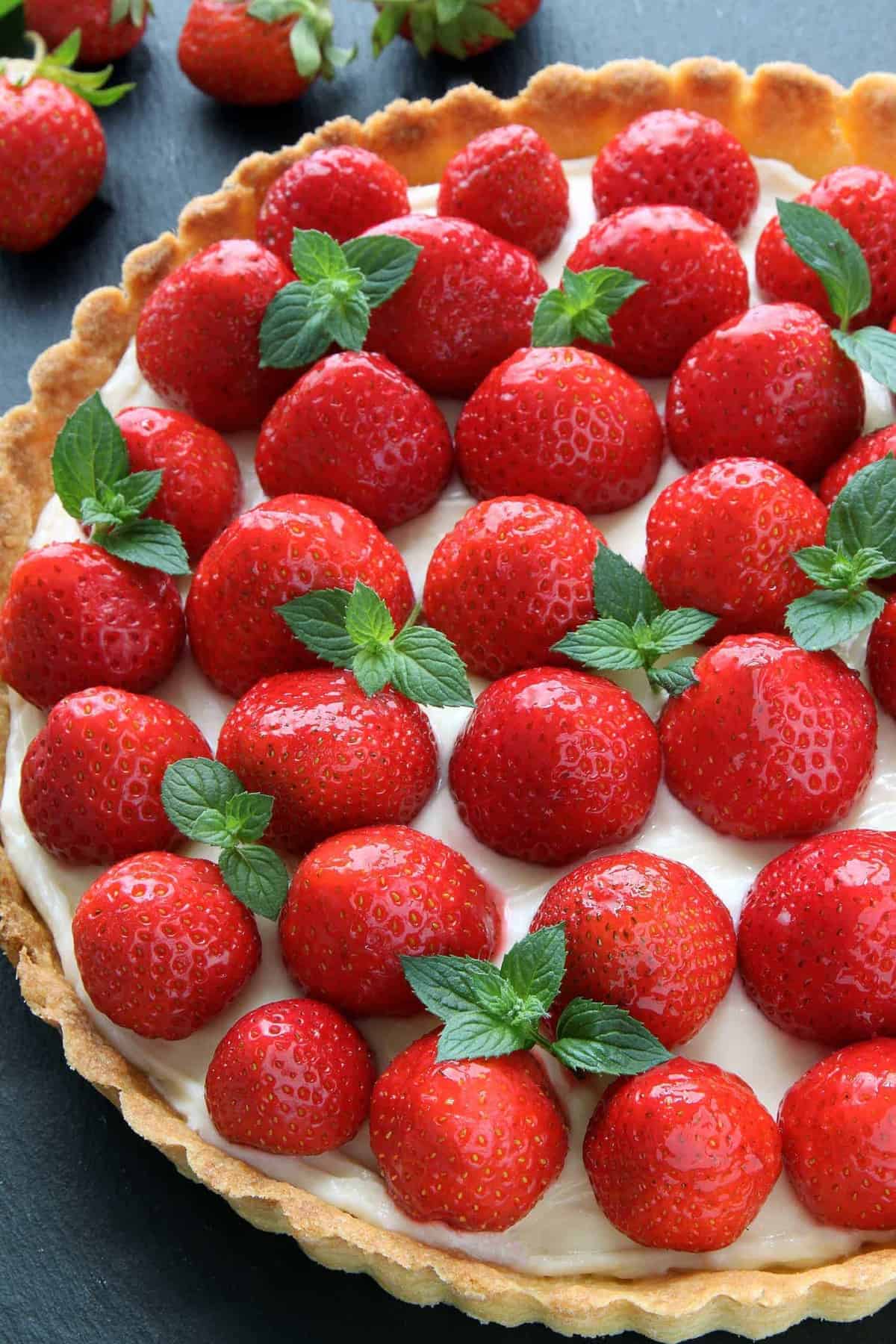 Strawberry Cream Cheese Tart - My Baking Addiction