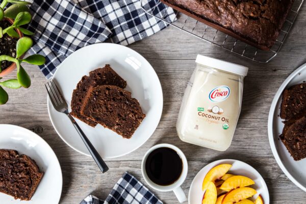 Chocolate Coconut Zucchini Bread is great for breakfast, or a pick-me-up snack in the afternoon. Take some in to the office to share!