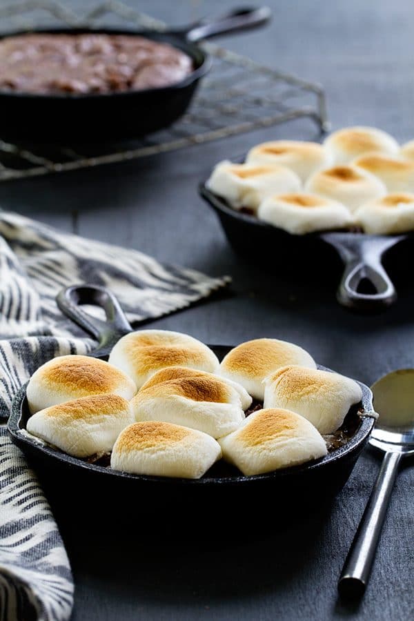 S'mores Skillet Brownies are the gooey dessert that'll satisfy any sweet tooth. Happiness in every bite!