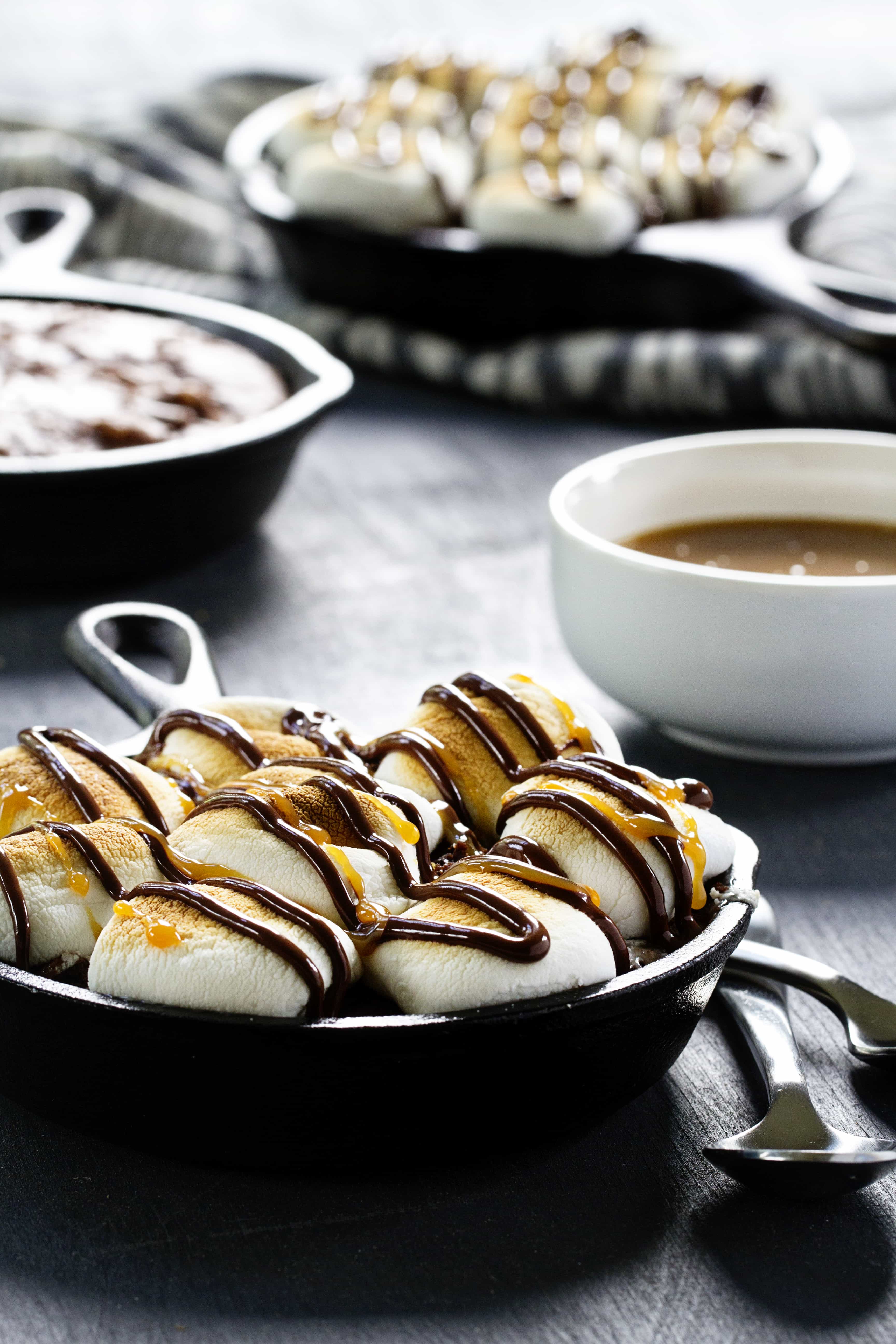 S'mores Brownie Skillet {for sharing} • Fit Mitten Kitchen