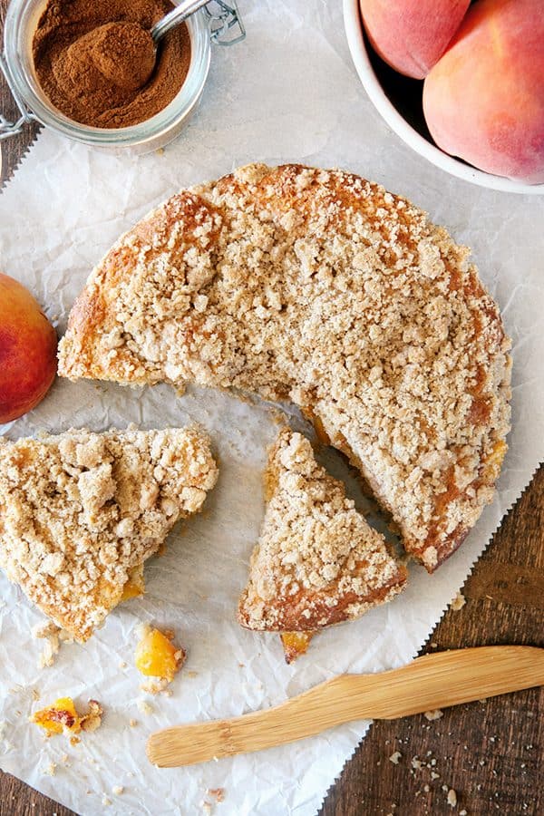 This Fresh Peach Coffee Cake is the perfect way to show off the season’s juiciest peaches. Whether you pair it with your morning coffee or save it for dessert, it will be hard to eat just one slice.