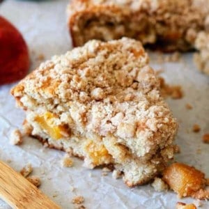 This Fresh Peach Coffee Cake is the perfect way to show off the season’s juiciest peaches. It will pair perfectly with your morning coffee!