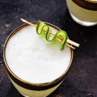 Cucumber Gin Fizz would make a great drink for your next cocktail party. Sure to become one of your favorites!