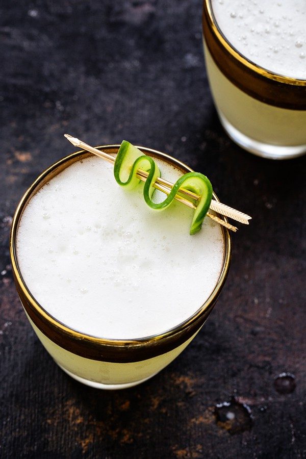 Cucumber Gin Fizz would make a great drink for your next cocktail party. Sure to become one of your favorites!