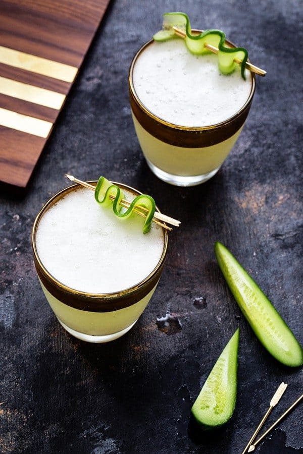 Cucumber Gin Fizz will get your party started. Make sure you have enough for another round!