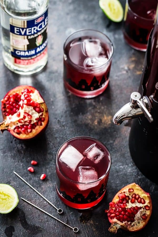 Pomegranate Ginger Punch will get the Halloween celebration started! Absolutely boo-tiful!