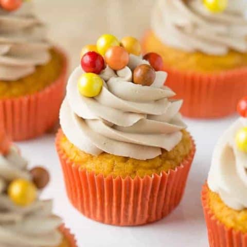 Pumpkin Maple Cupcakes are sweet and ultra amazing. A cupcake you'll come back to every year!