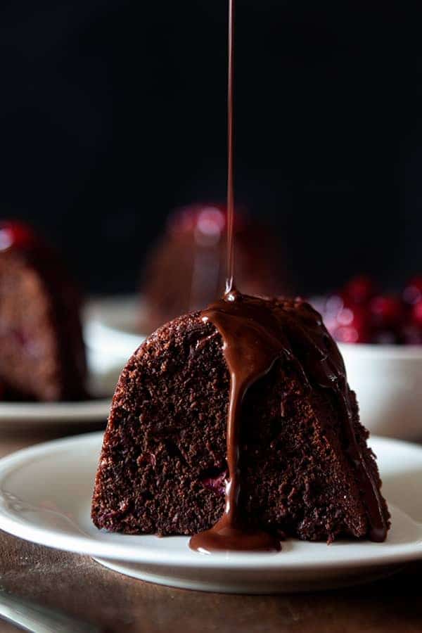 Dark Chocolate Cranberry Bundt Cake will complete any holiday meal. Perfection!