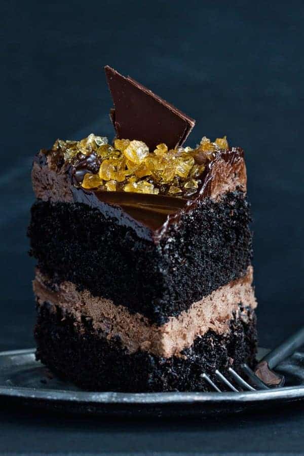 Double Chocolate Salted Caramel Cake will become your favorite decadent dessert. Sinfully amazing!