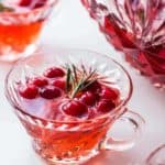 Sparkling Cranberry Rosemary Punch is fun, festive, and perfect for holiday parties! Serve it up with your favorite appetizers.