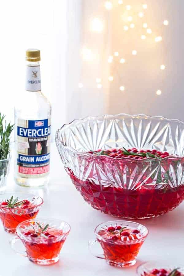 Sparkling Cranberry Rosemary Punch will elevate your holiday party to something truly special. So fun and festive!