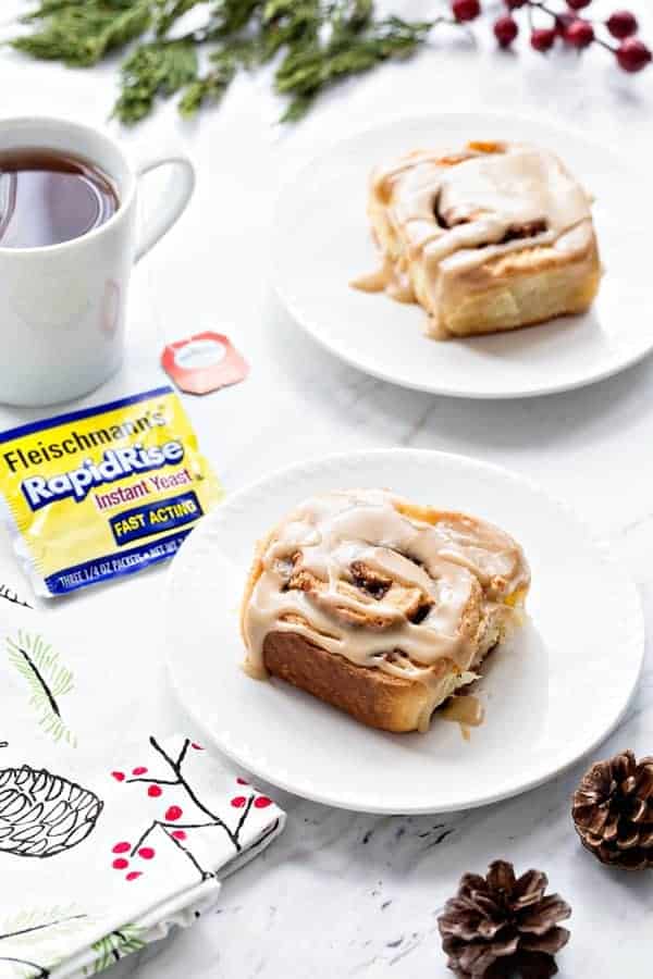 Overnight Toffee Cinnamon Rolls will make you even more happy it's Christmas morning. The make-ahead dough makes it possible!