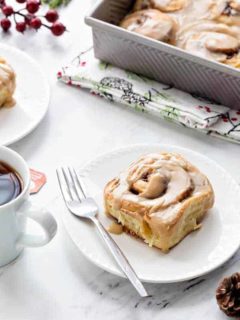 Overnight Toffee Cinnamon Rolls will make Christmas morning even more amazing! No one will be able to resist a warm cinnamon roll fresh out of the oven!